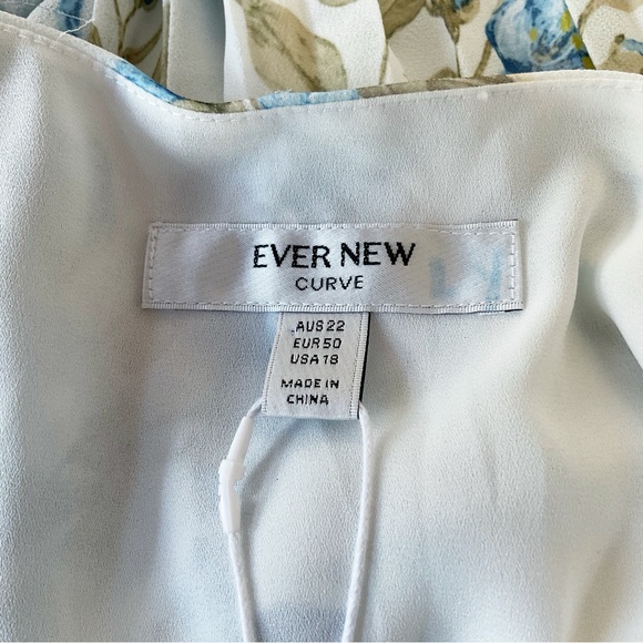 Ever New Blaire Curve Pleated Midi Dress in White Floral Size 18 NWT - Picture 8 of 14